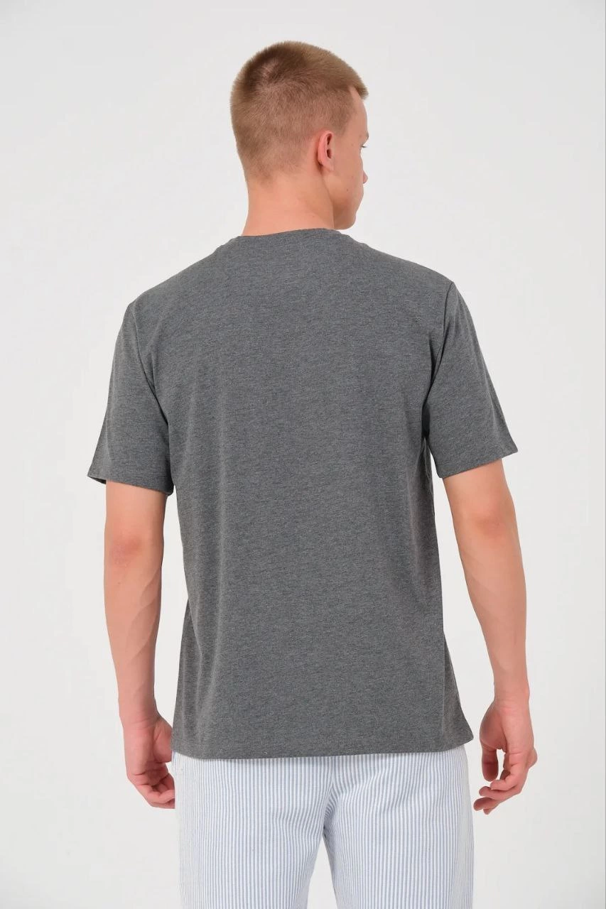Kışlık Bisiklet Yaka Üç İplik Basic SweatShirt - Antrasit
