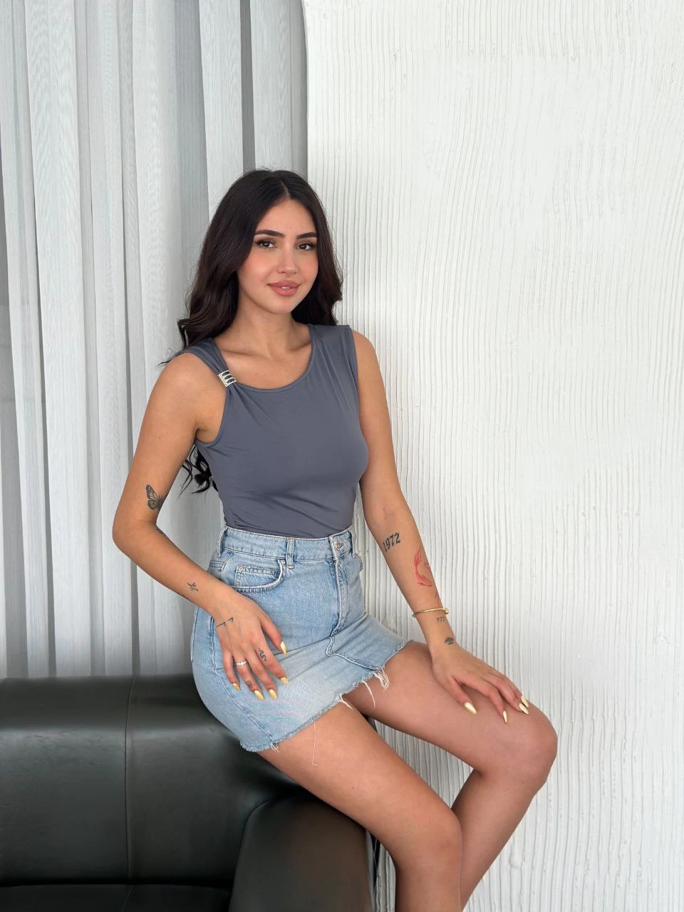 Kışlık Bisiklet Yaka Üç İplik Basic SweatShirt - Antrasit