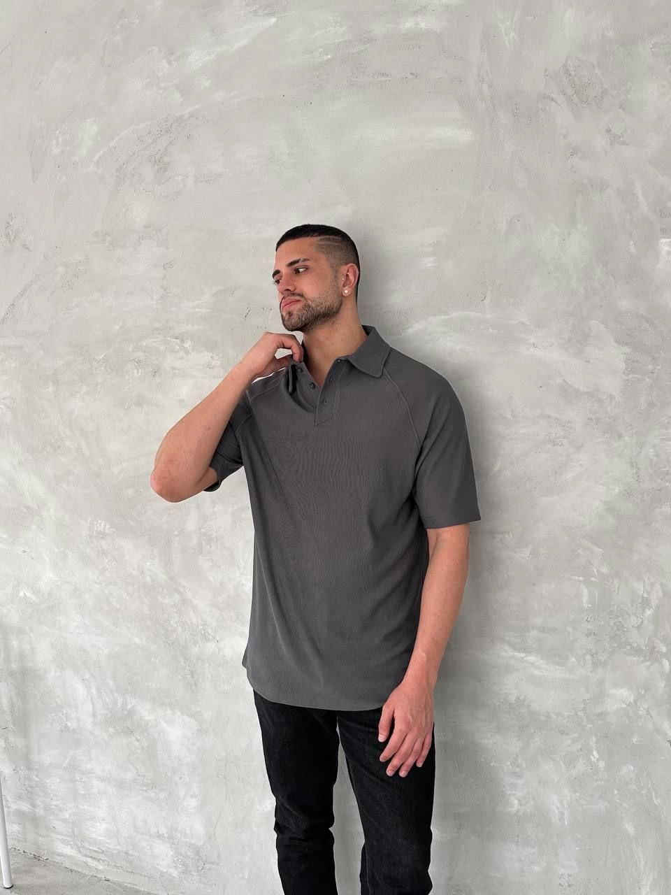 Kışlık Bisiklet Yaka Üç İplik Basic SweatShirt - Antrasit